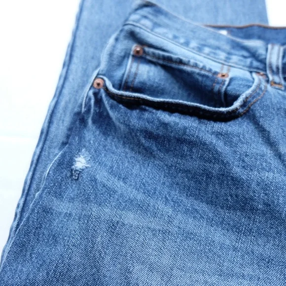 Pacsun Slim Fit Midwash Whiskered Faded Casual Jeans Denim Pants EUC 34x32 - Picture 3 of 7